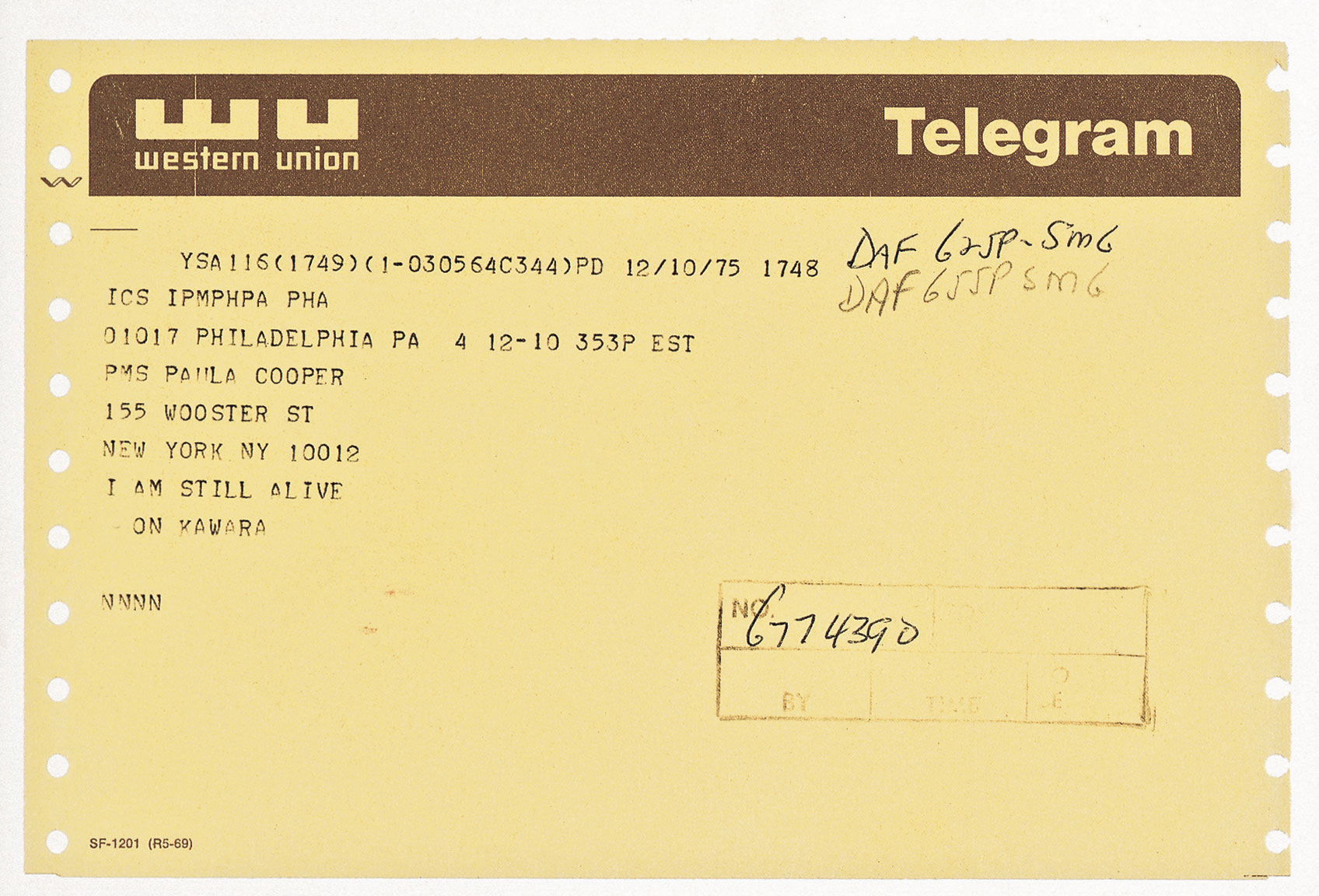 Featured image of article: On Kawara Image of the Day: April 15