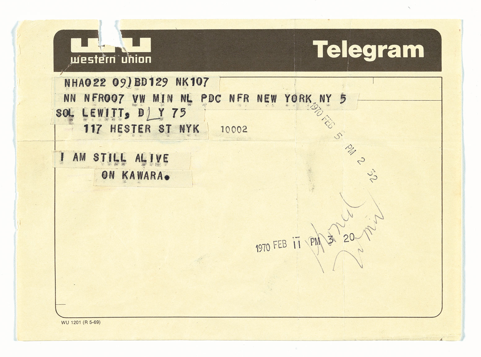 Featured image of article: On Kawara Image of the Day: February 5